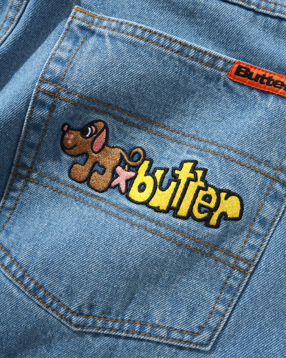 BUTTER GOODS Pooch Relaxed Denim Jeans - Washed Indigo