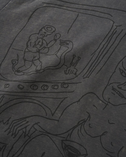 BUTTER GOODS | DANIEL JOHNSTON Satan Tee - Black Acid Wash