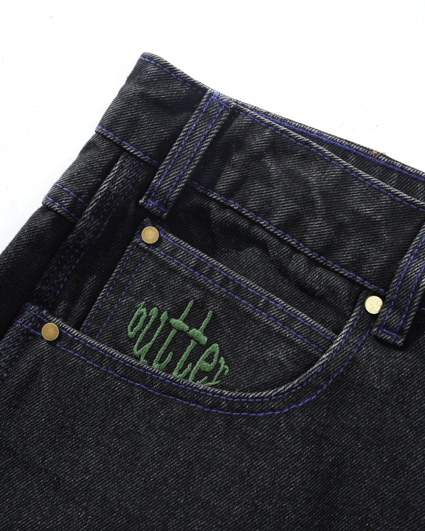 BUTTER GOODS Spider Denim Jeans - Washed Black