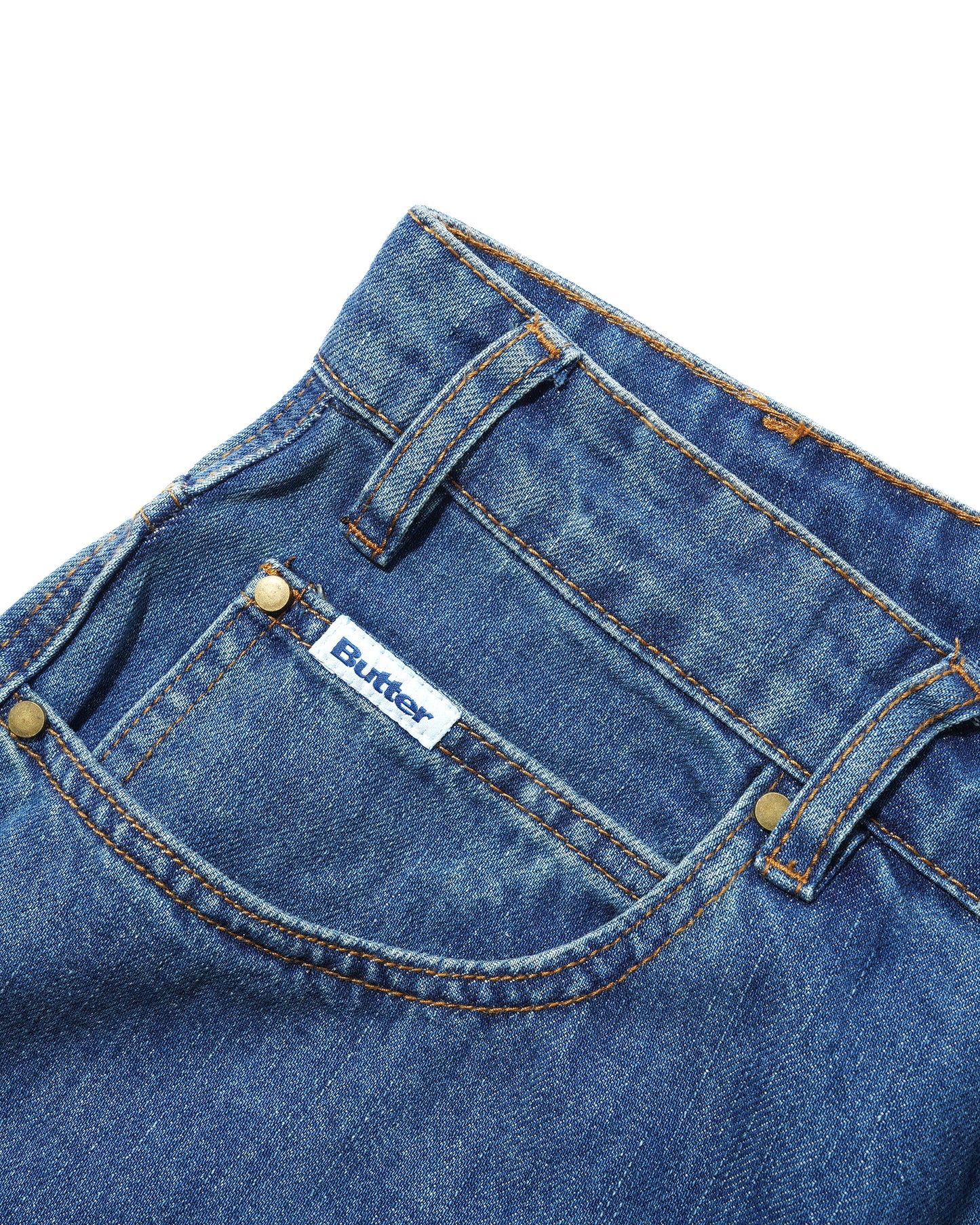 BUTTER GOODS | PEANUTS Spike Denim Jeans - Distressed Indigo