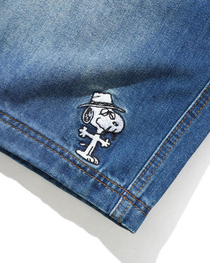BUTTER GOODS | PEANUTS Spike Work Shorts - Distressed Indigo