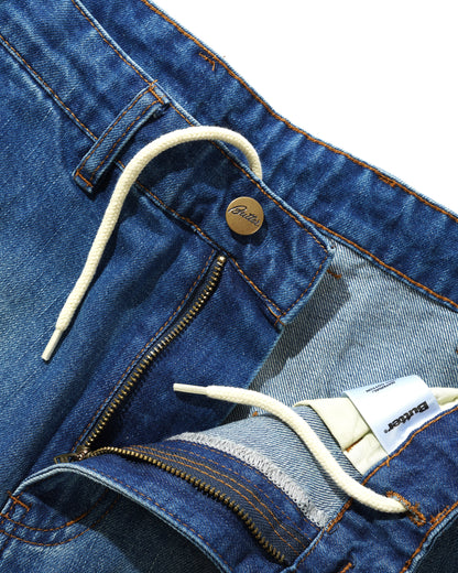 BUTTER GOODS | PEANUTS Spike Work Shorts - Distressed Indigo