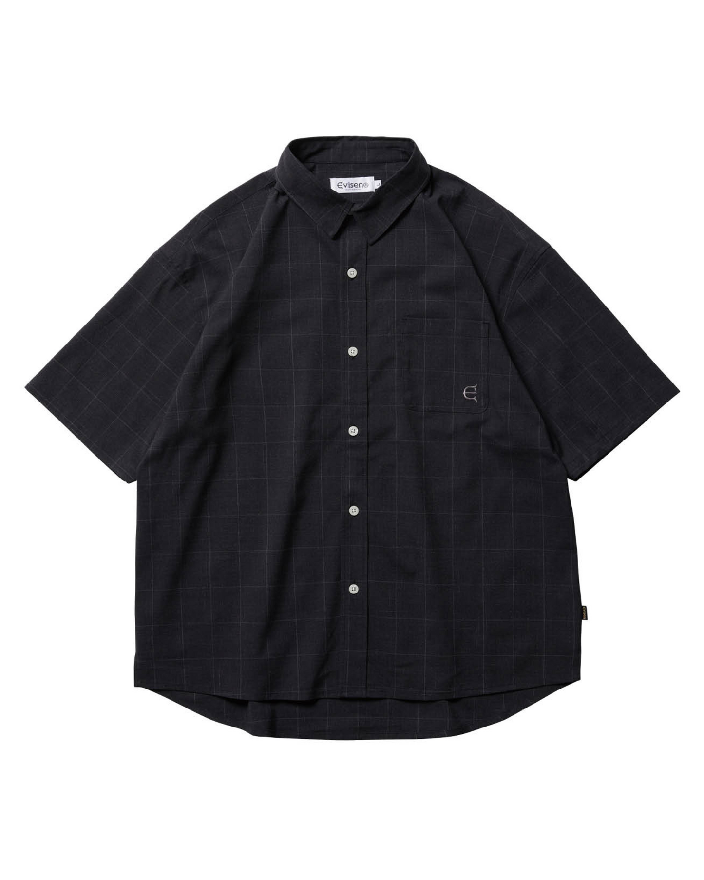 EVISEN William Cut & Sew Plaid Shirt - Black