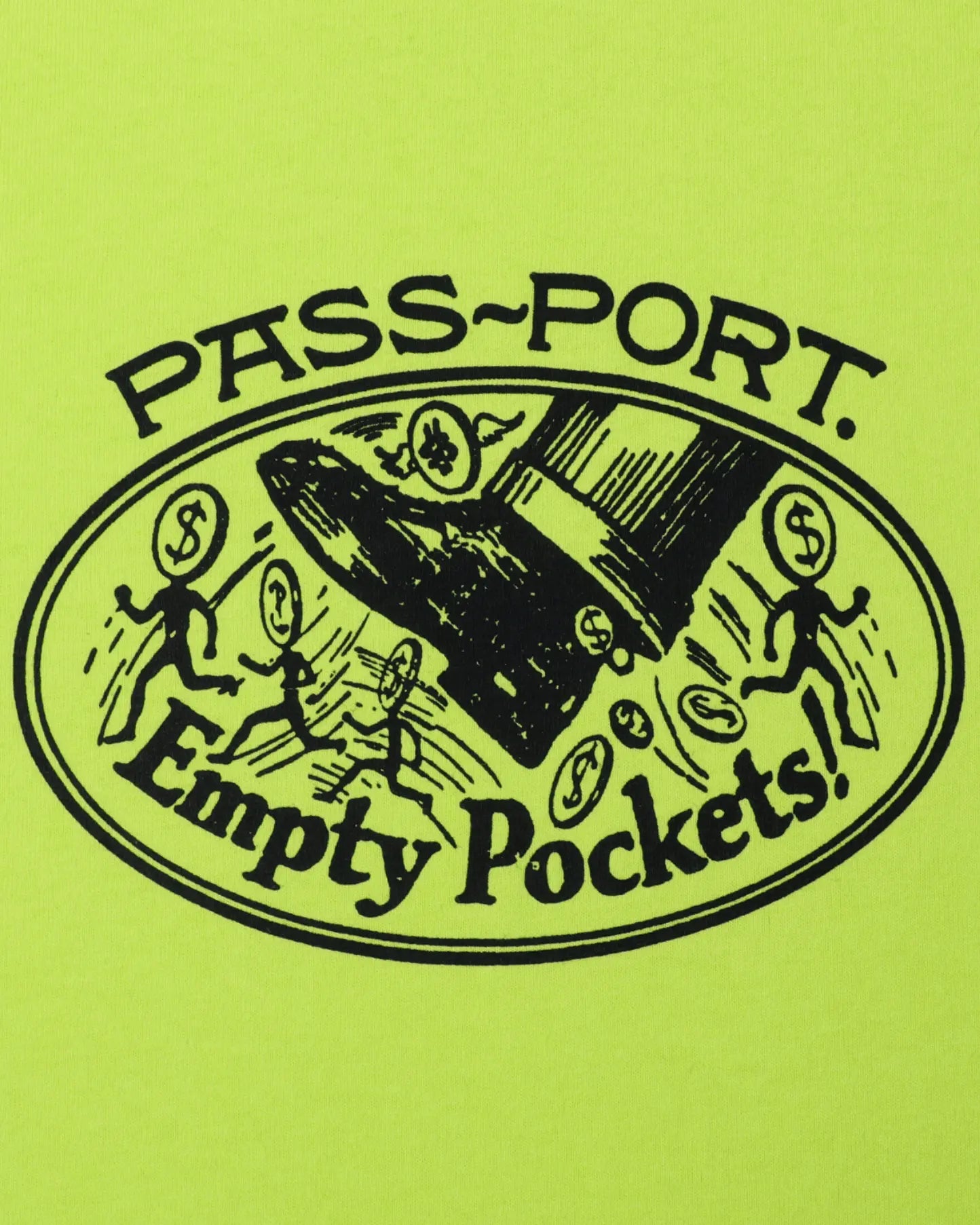 Passport Empty Pockets Tee - Safety Yellow