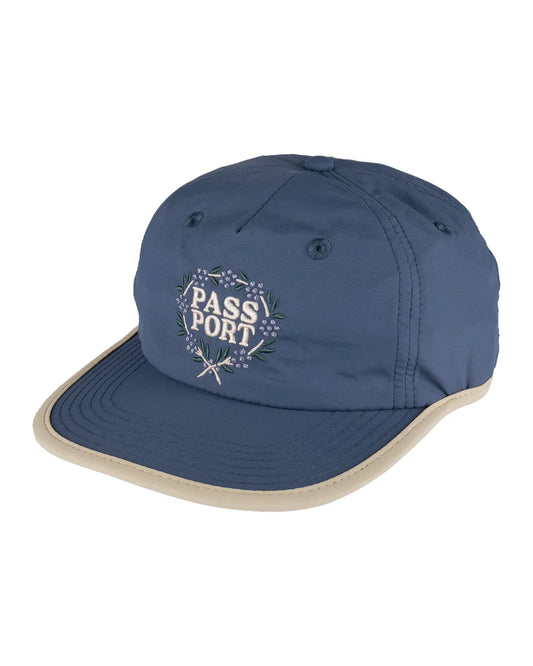 Passport Wattle RPET Workers Cap - Slate Blue/Cream