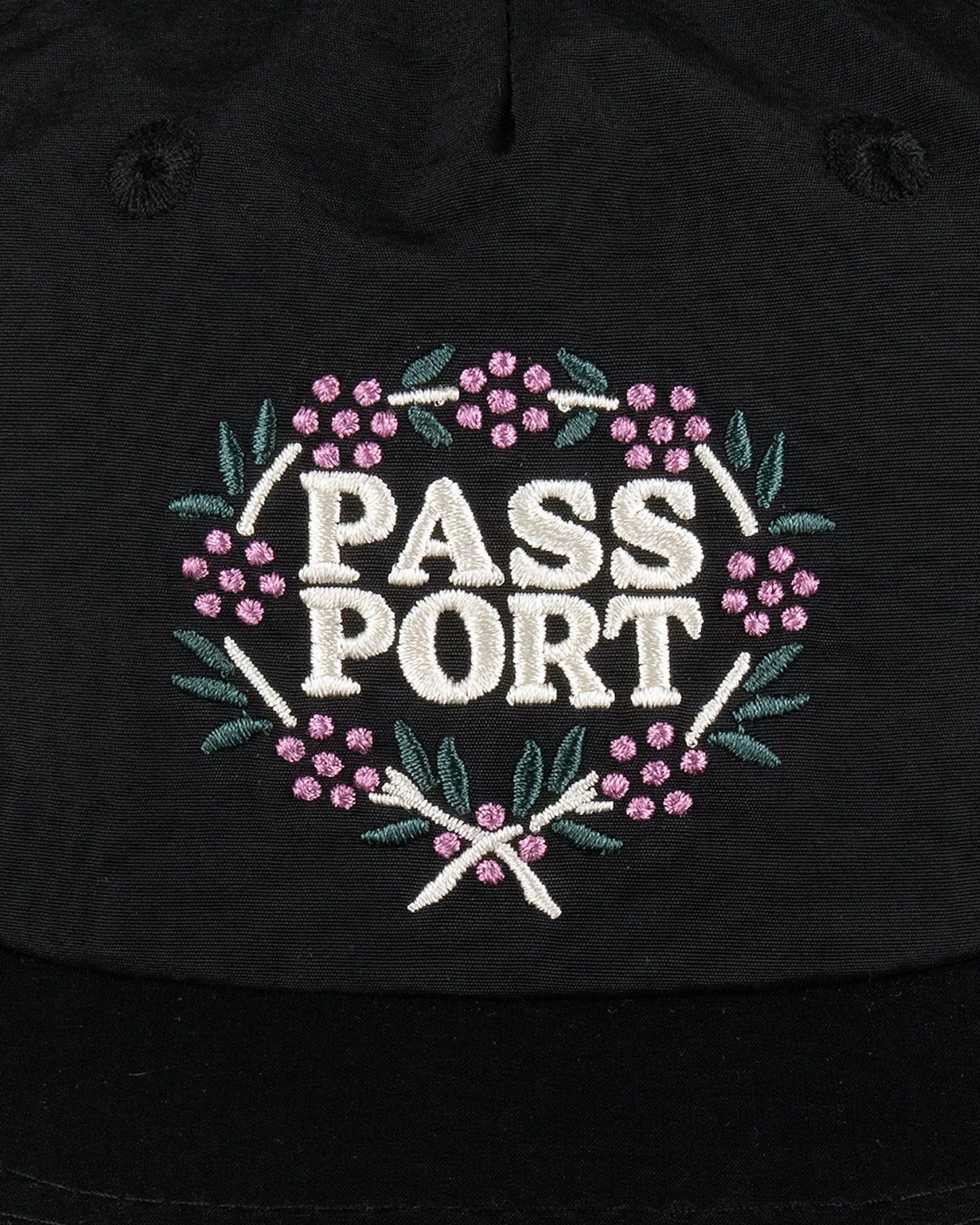 Passport Wattle RPET Workers Cap - Black/Offwhite