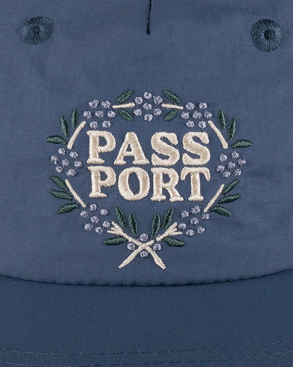 Passport Wattle RPET Workers Cap - Slate Blue/Cream