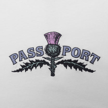 パスポート シスル エンブロイダリー T シャツ - ホワイト
