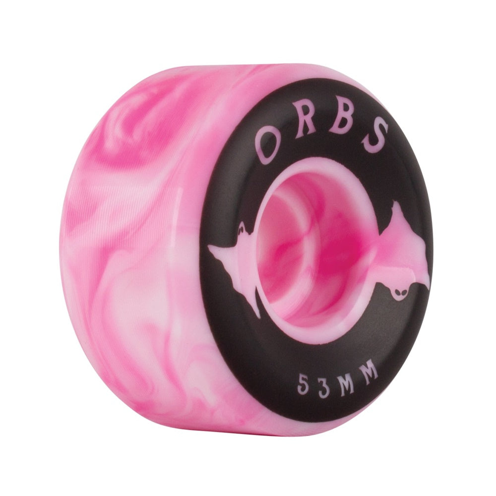 ORBS Spectres Swirls Wheels 53mm - สีชมพู/ขาว