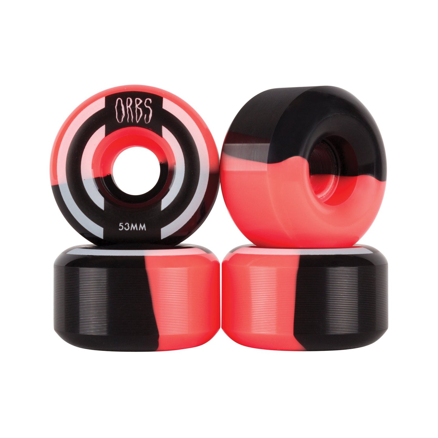 ORBS Apparitions Splits Wheels 53mm - Neon Coral/Black