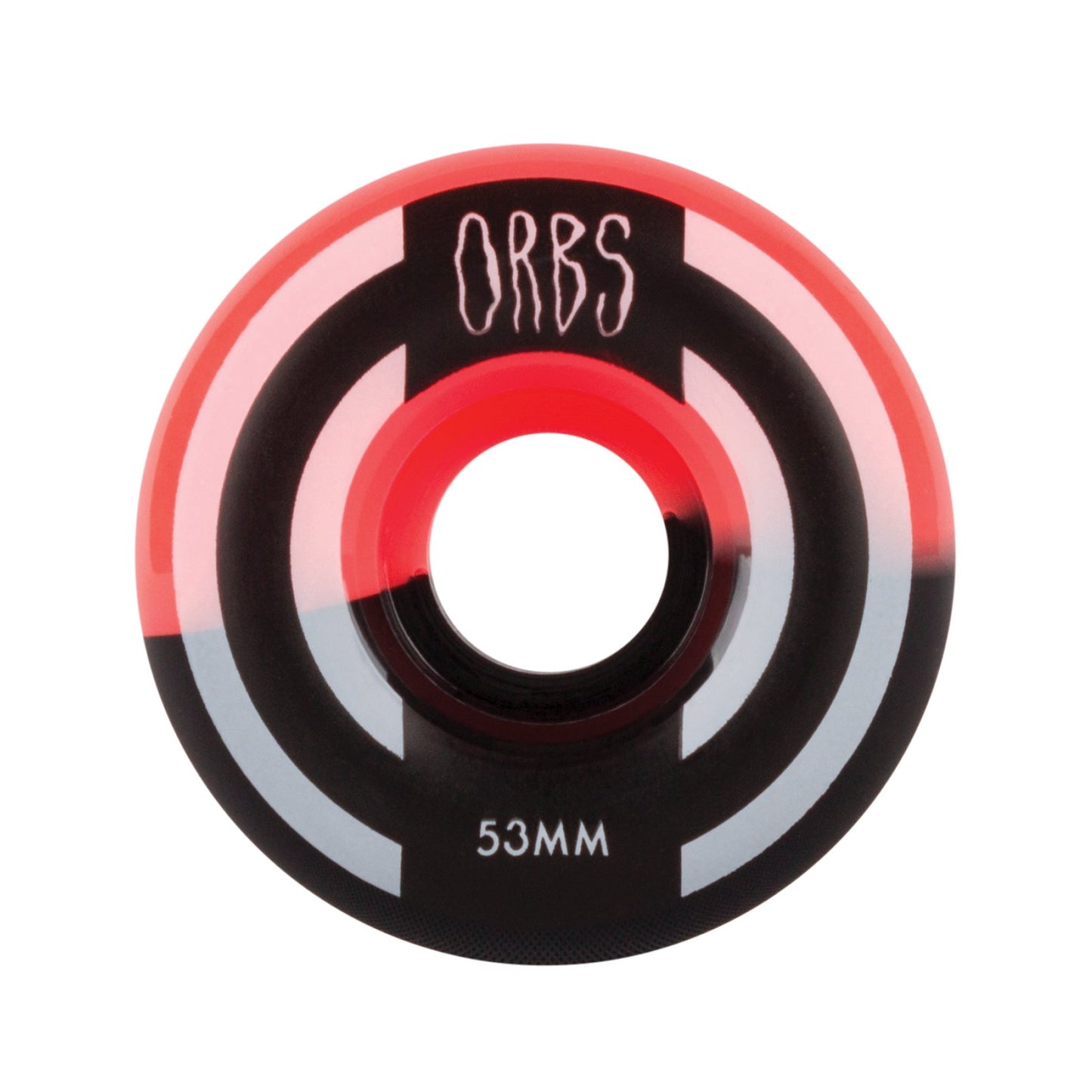 ORBS Apparitions スプリット ホイール 53mm - ネオンコーラル/ブラック