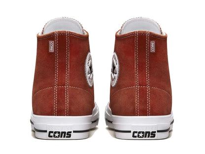 CONVERSE CTAS Pro Hi Shoes Terracotta/Black/White Suede