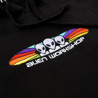 เสื้อฮู้ดดี้ปักลาย Alien Workshop Spectrum - สีดำ