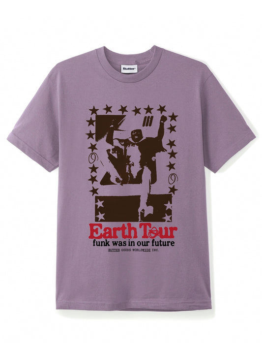 BUTTER GOODS Earth Tour Tee - Washed Berry