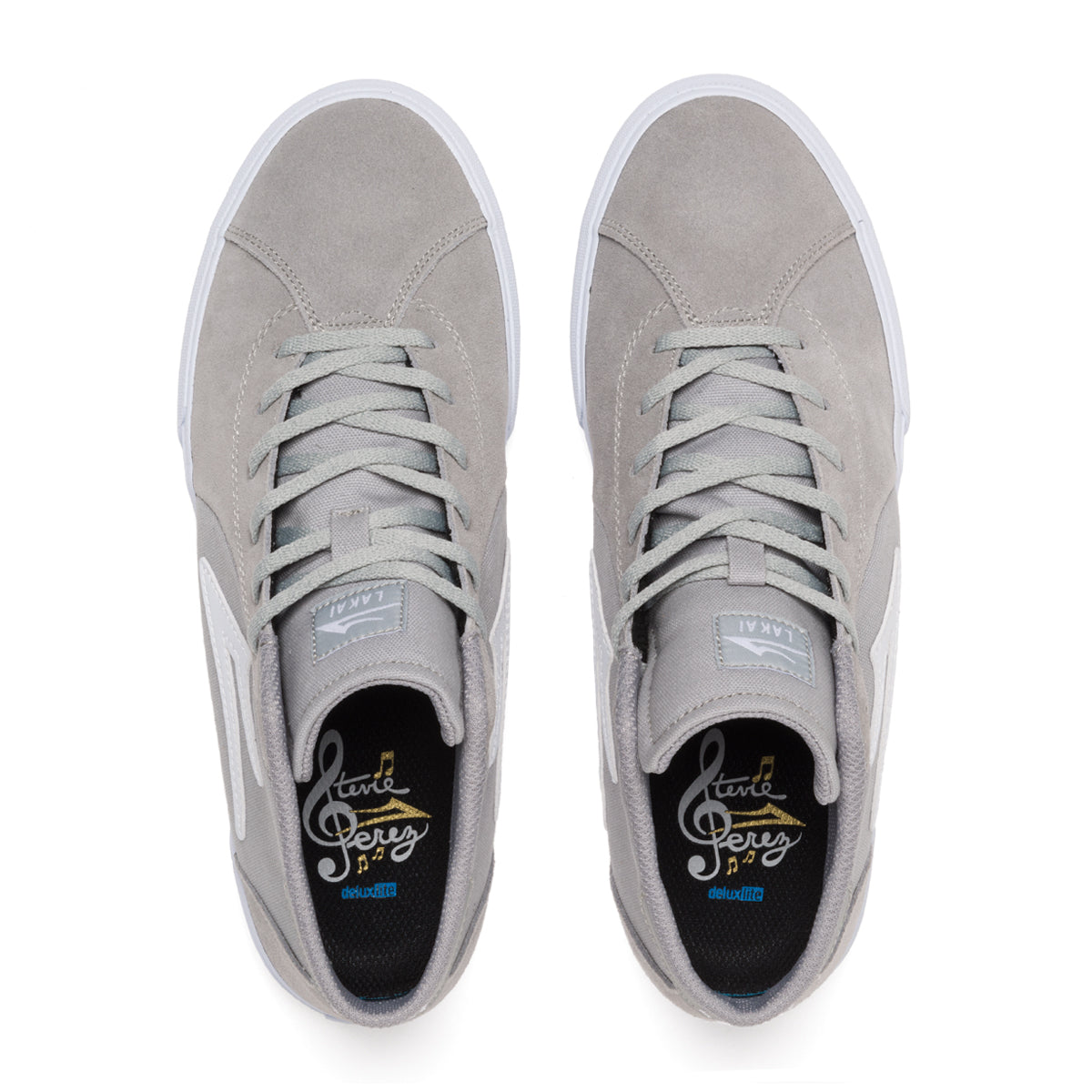 LAKAI Flaco II Mid Shoes - Light Grey Suede - 9US