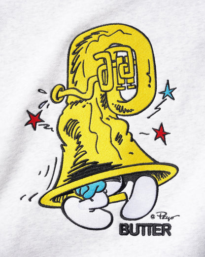 BUTTER GOODS x The Smurfs Harmony クルーネック スウェットシャツ - アッシュグレー