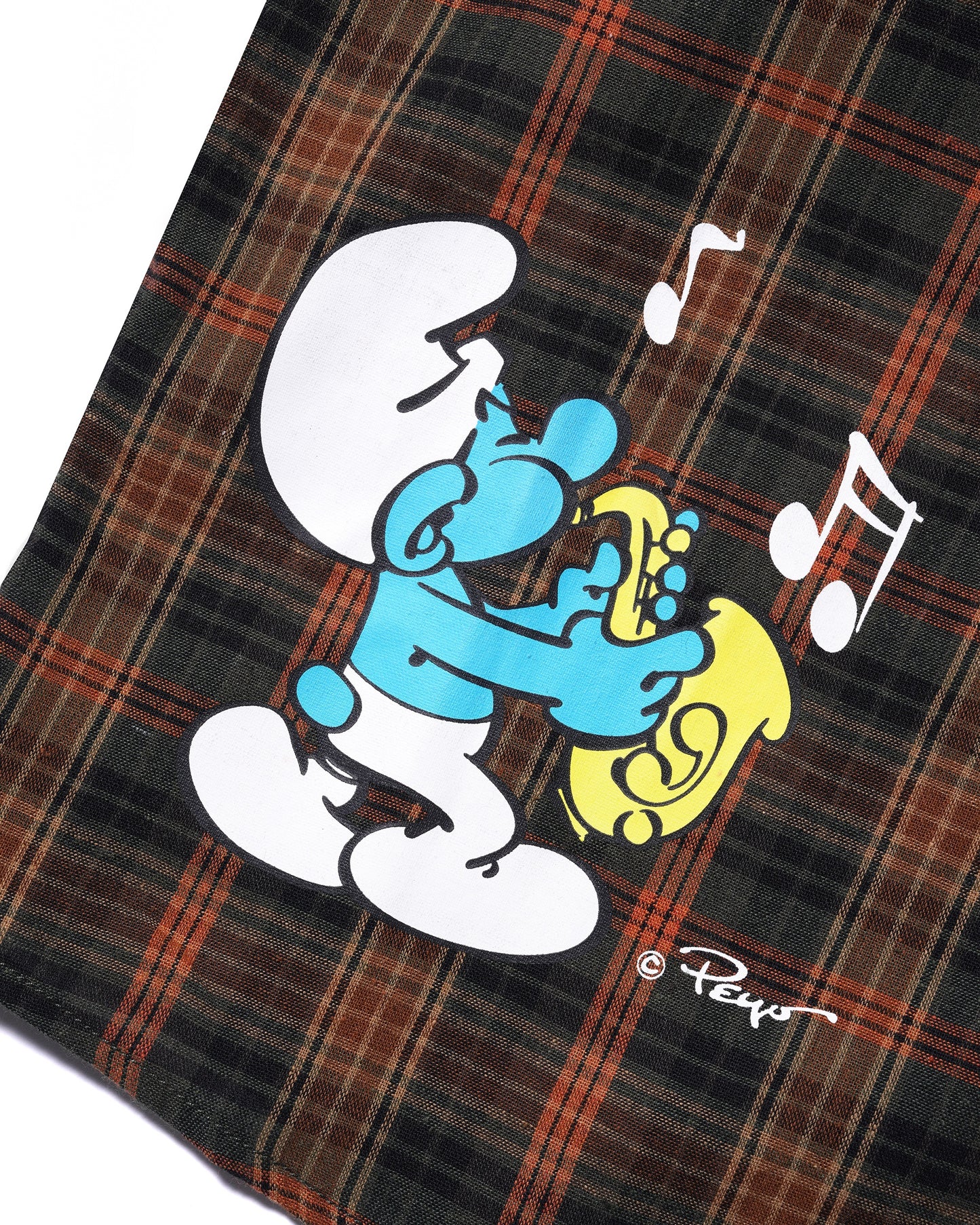 BUTTER GOODS x The Smurfs Harmony Plaid L/S Shirt - Moss/Bark