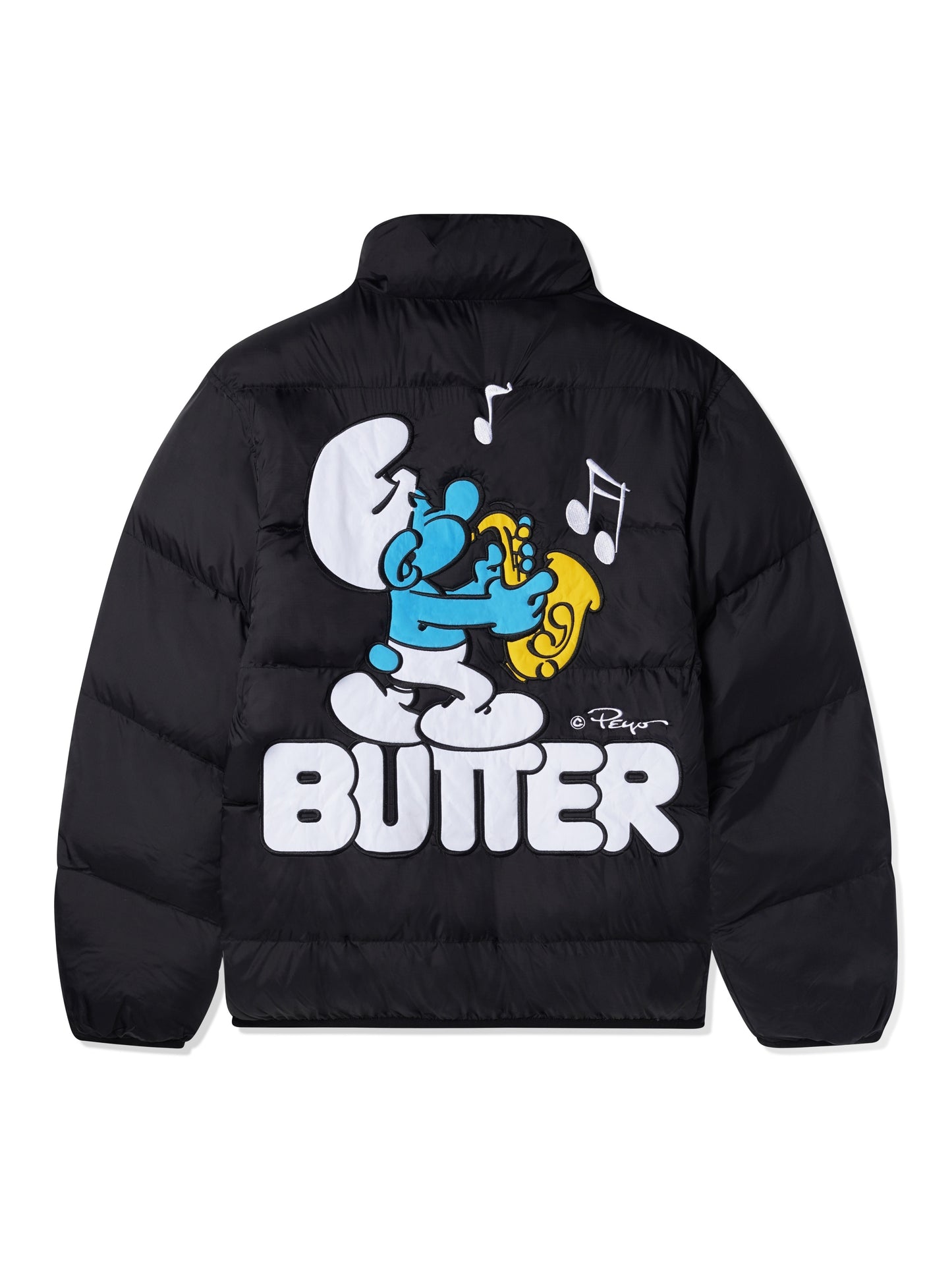 BUTTER GOODS x The Smurfs Harmony Puffer Jacket - Black