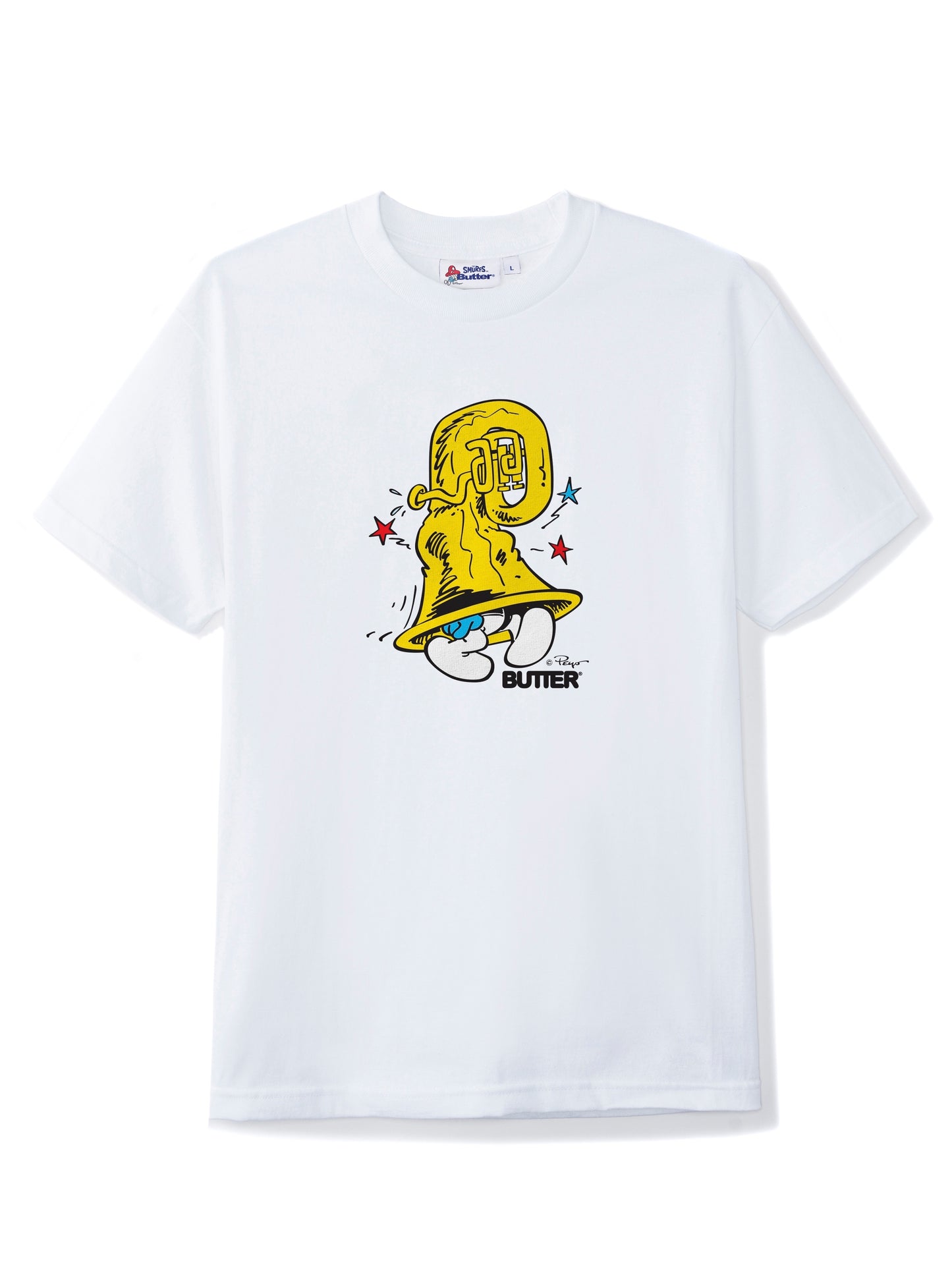 BUTTER GOODS x The Smurfs Harmony Tee - White