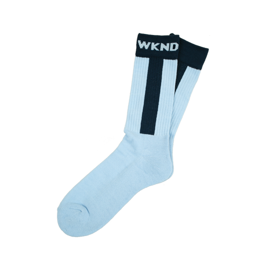 ถุงเท้าเบสบอล WKND - สีกรมท่า/สีเบบี้บลู