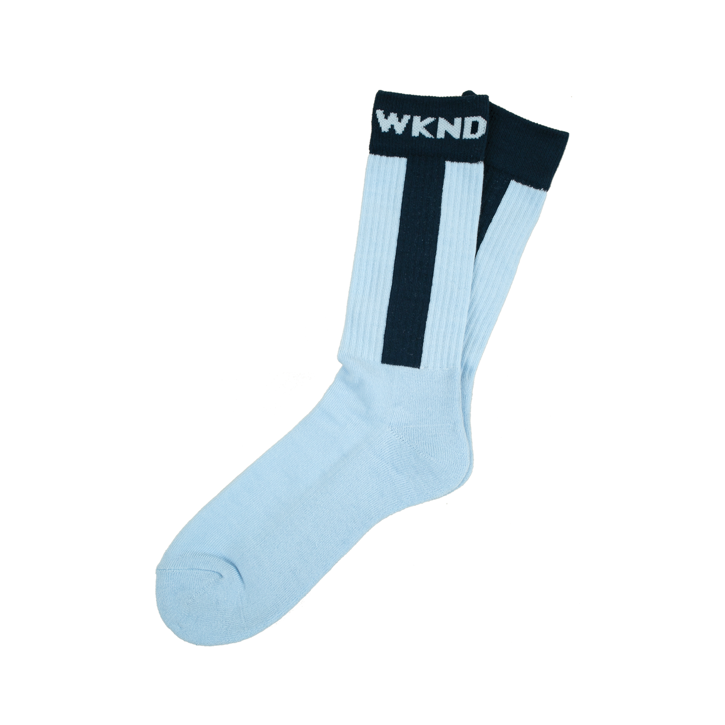 ถุงเท้าเบสบอล WKND - สีกรมท่า/สีเบบี้บลู