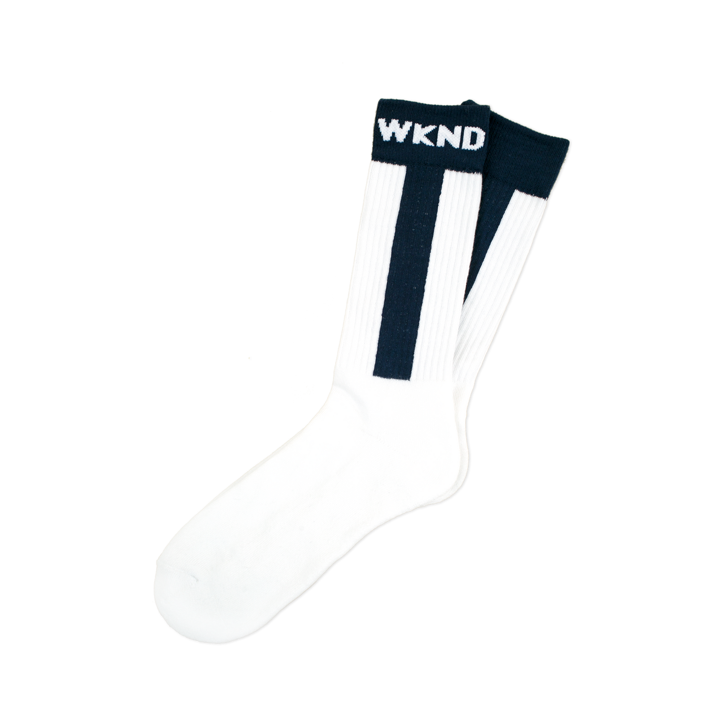 ถุงเท้าเบสบอล WKND - สีกรมท่า/ขาว
