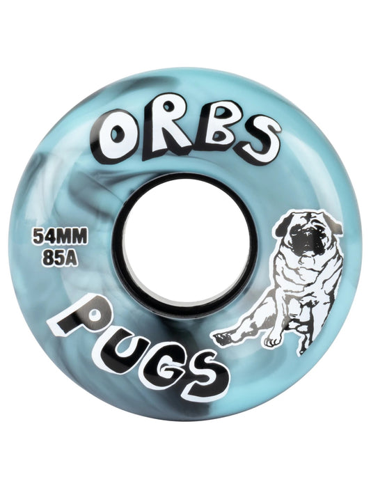ORBS Pugs Swirl Wheels 54mm - Black/Blue