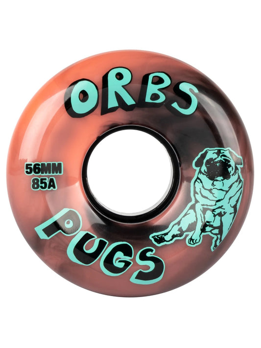 ORBS Pugs Swirl Wheels 56mm - Coral/Black