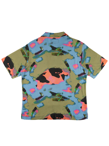 WELCOME Impression Rayon Camp Shirt - สีโอลีฟ/XL