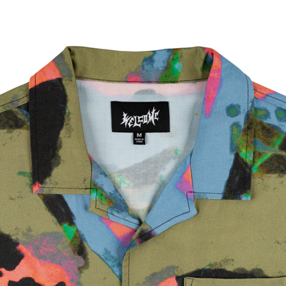 WELCOME Impression Rayon Camp Shirt - Olive/XL