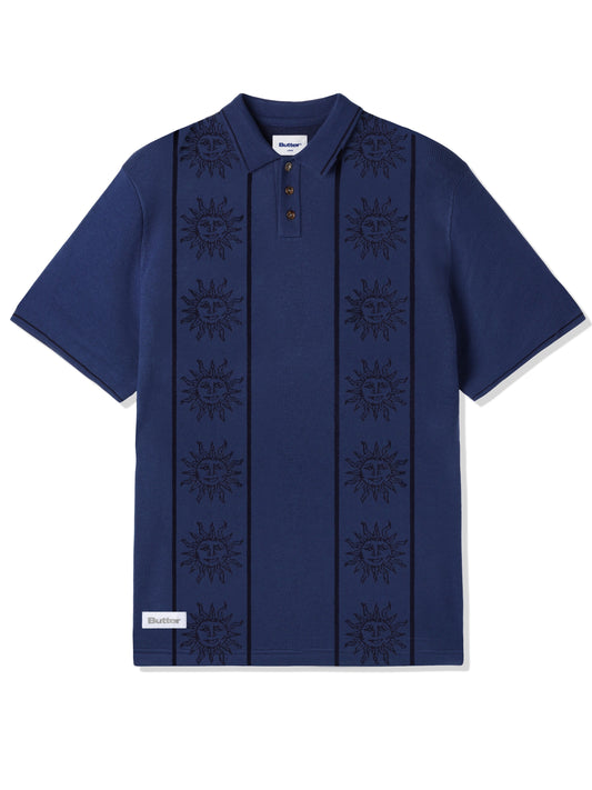 BUTTER GOODS Solar Knit Shirt - Harbour Blue