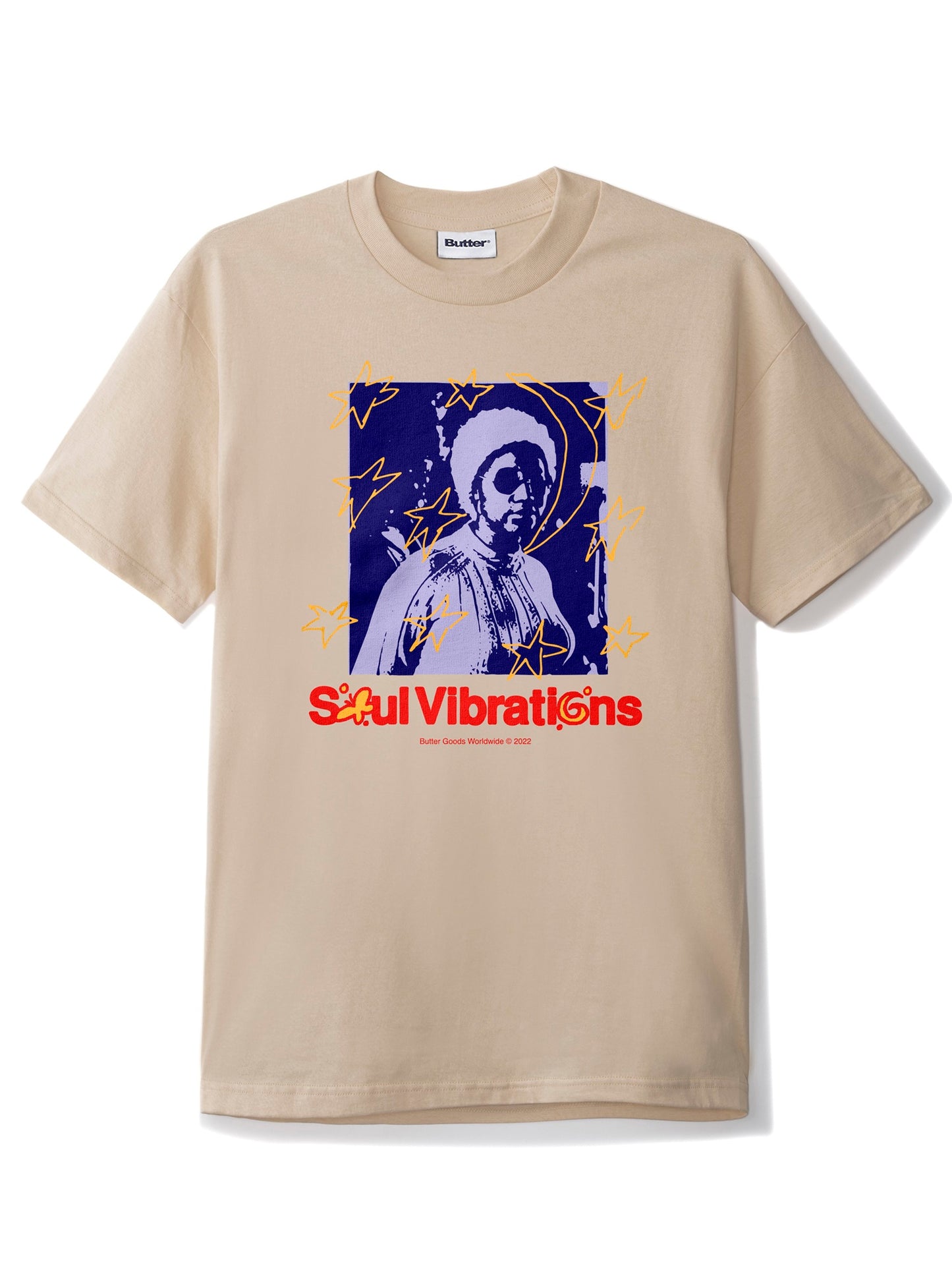 BUTTER GOODS เสื้อยืด Soul Vibrations - ทราย 