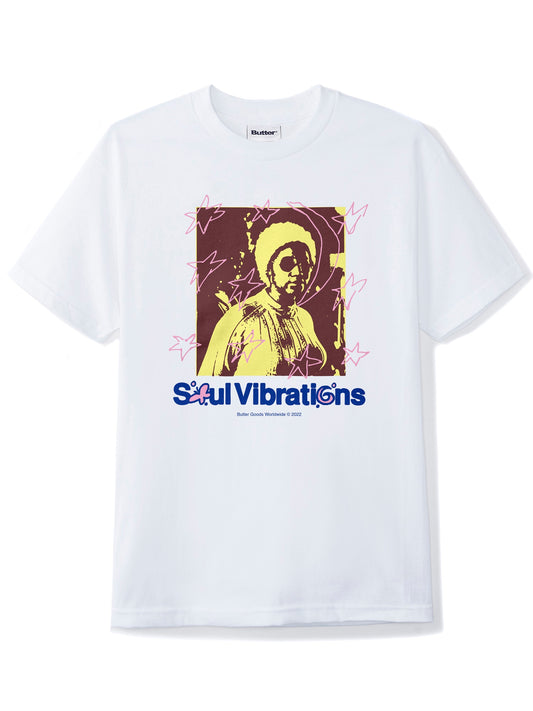 เสื้อยืด BUTTER GOODS Soul Vibrations - สีขาว 