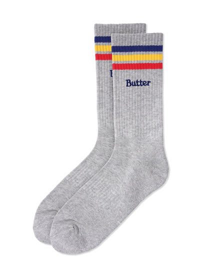 BUTTER GOODS Stripe Socks - Grey