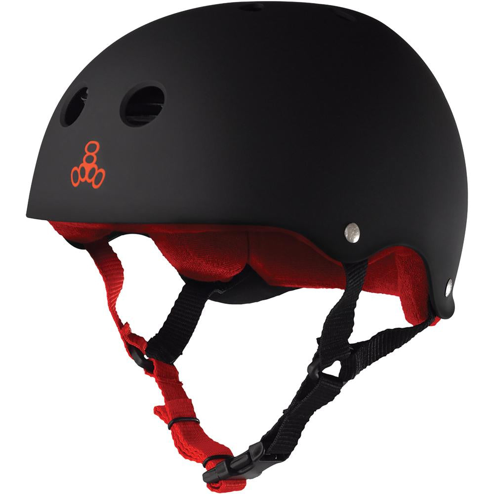 TRIPLE 8 スウェットセーバー ヘルメット ブラック ラバー レッド