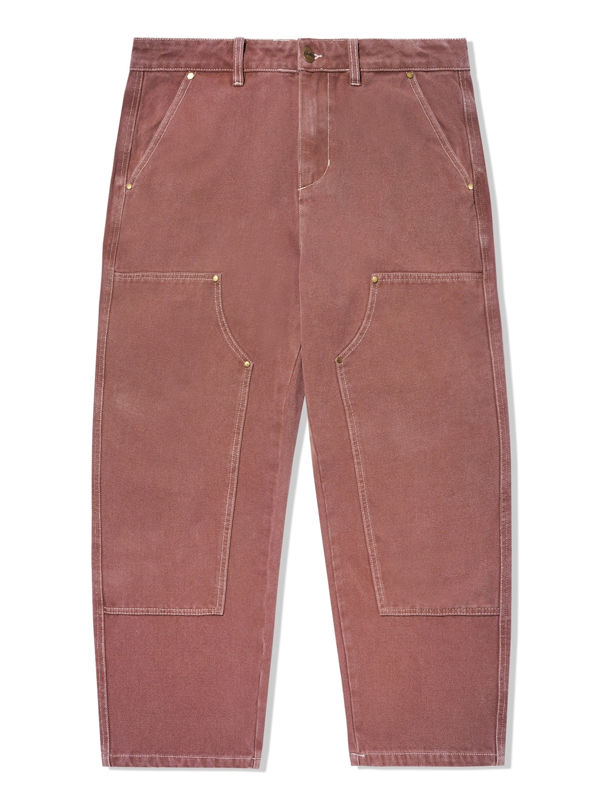 BUTTER GOODS Washed Canvas Double Knee Pants - Brick