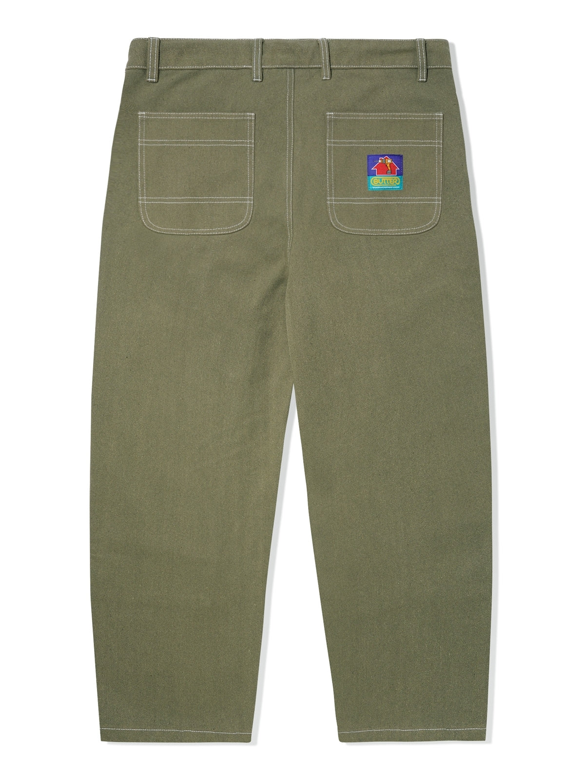 BUTTER GOODS Washed Canvas Double Knee Pants - Fern