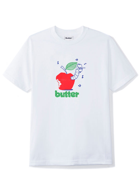 BUTTER GOODS Worm Tee - White