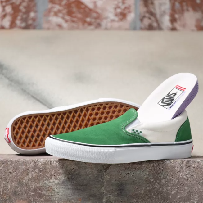 VANS Skate Slip On Shoes - Juniper/White - 8US