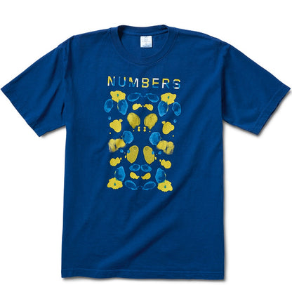 เสื้อยืดลายตัวอักษรสีน้ำ NUMBERS - Lapis Blue