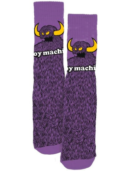 TOY MACHINE Furry Monster Socks - Blue / Purple