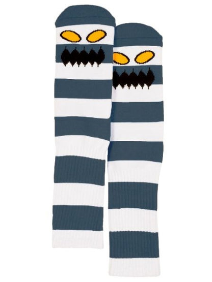 TOY MACHINE Monster Big Stripes Socks - Concrete / Grey / Mauve