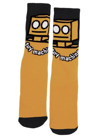 TOY MACHINE Robot Socks - Mustard / Slate