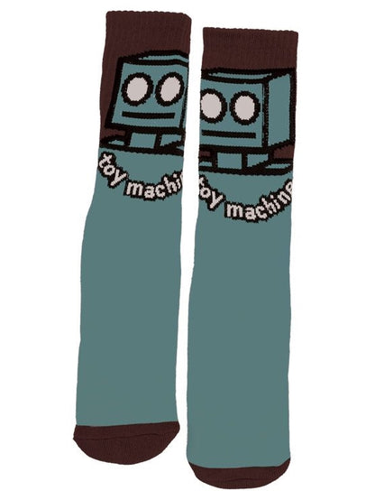 TOY MACHINE ถุงเท้าหุ่นยนต์ - สีมัสตาร์ด/สเลเต