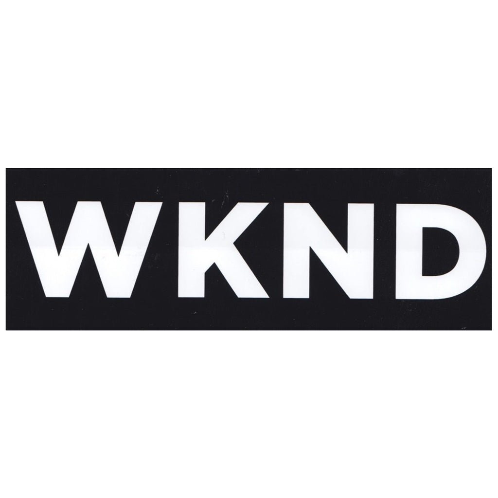WKND สติ๊กเกอร์แบนเนอร์ 8" - สีดำ