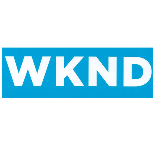 WKND สติ๊กเกอร์แบนเนอร์ 8" - น้ำเงิน